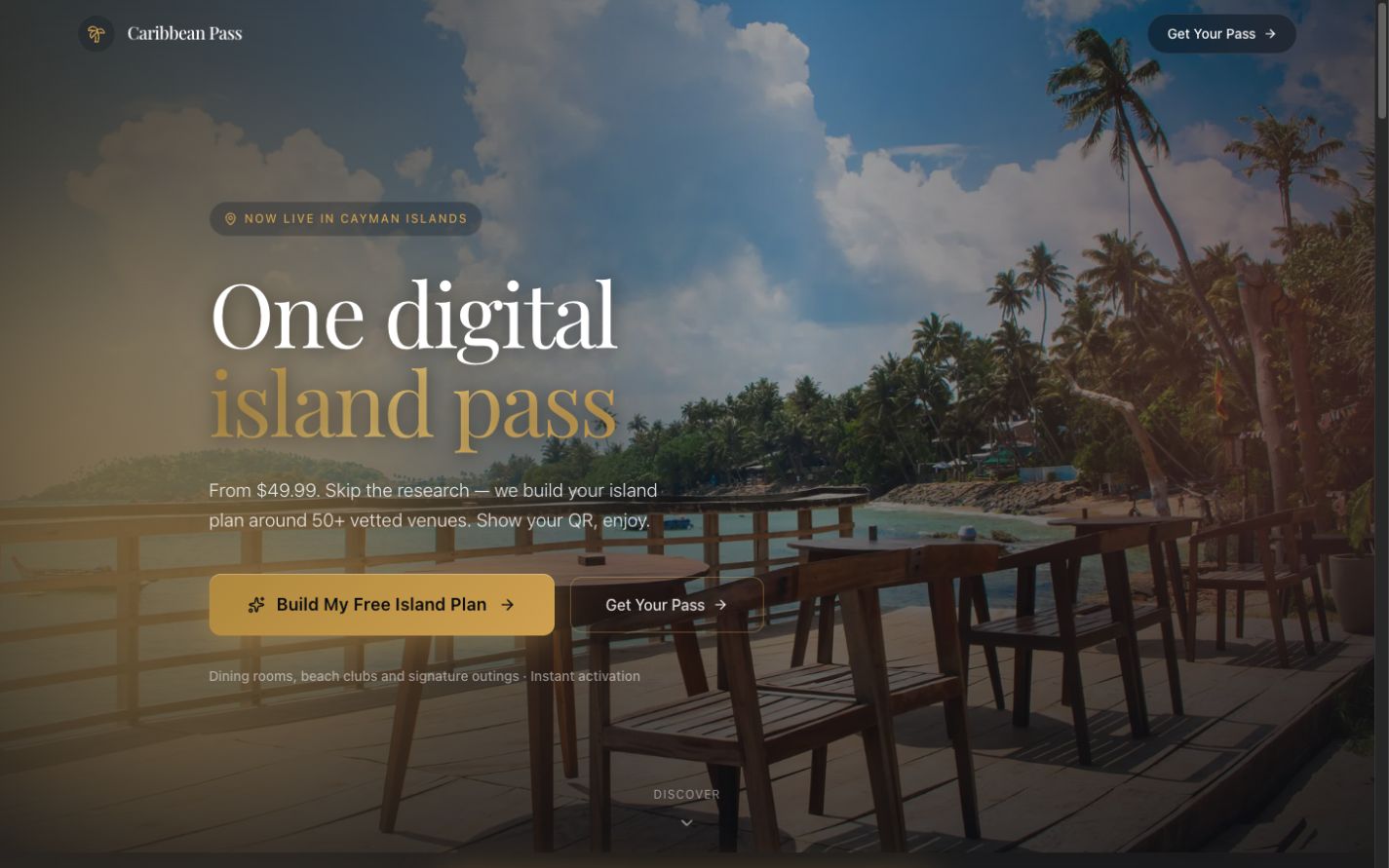 Caribbean Pass island planning interface